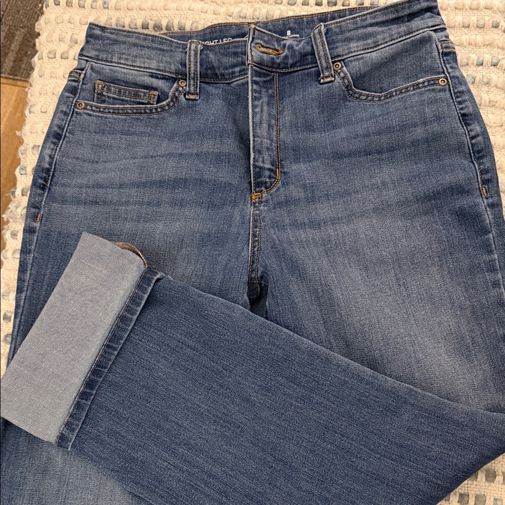 St. John's Bay Women's Straight Leg Jeans - Classic Blue